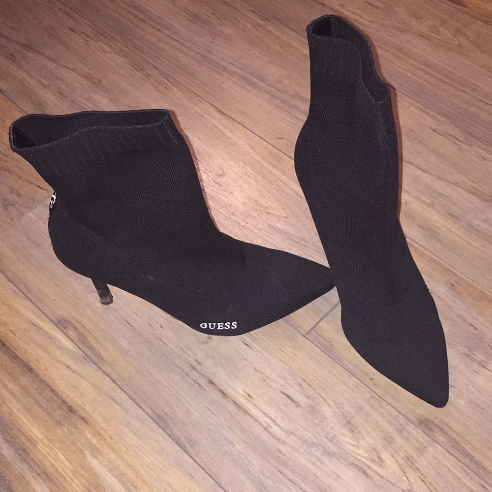 Guess Pull On Booties Dallyna Knit Sock